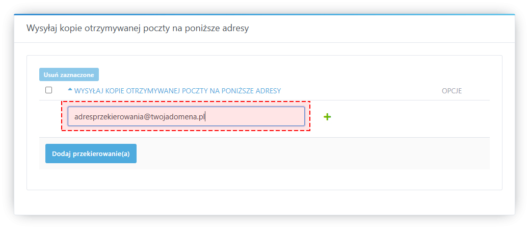 Jak skonfigurować przekierowanie poczty na inny adres e-mail?