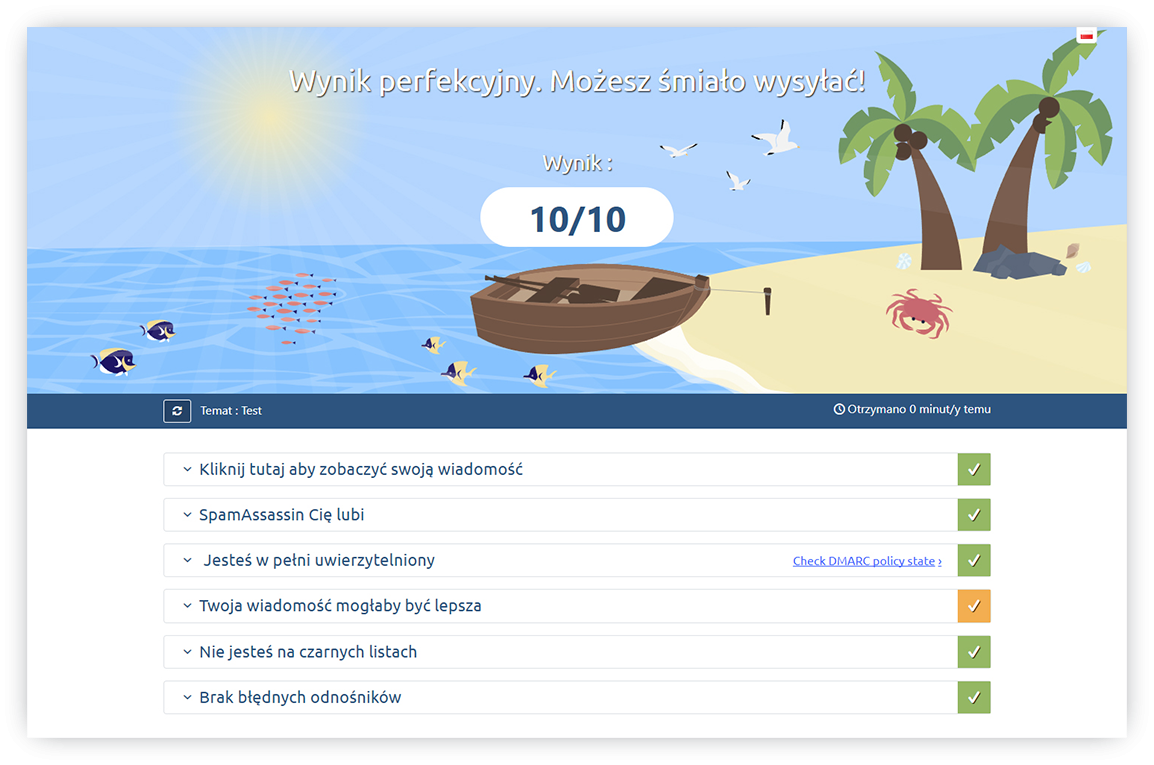 Jak sprawdzić poprawność wysyłanych maili korzystając z narzędzia Mail-tester.com?
