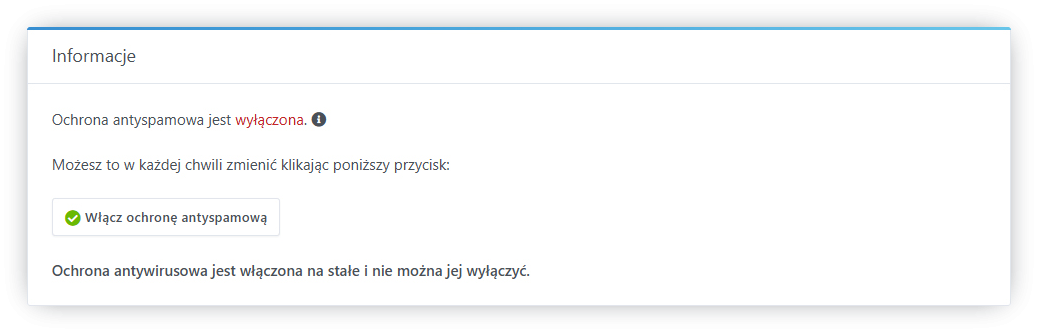 Jak włączyć lub wyłączyć ochronę antyspamową?