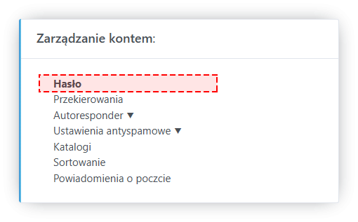 Jak zmienić hasło dostępu do konta?