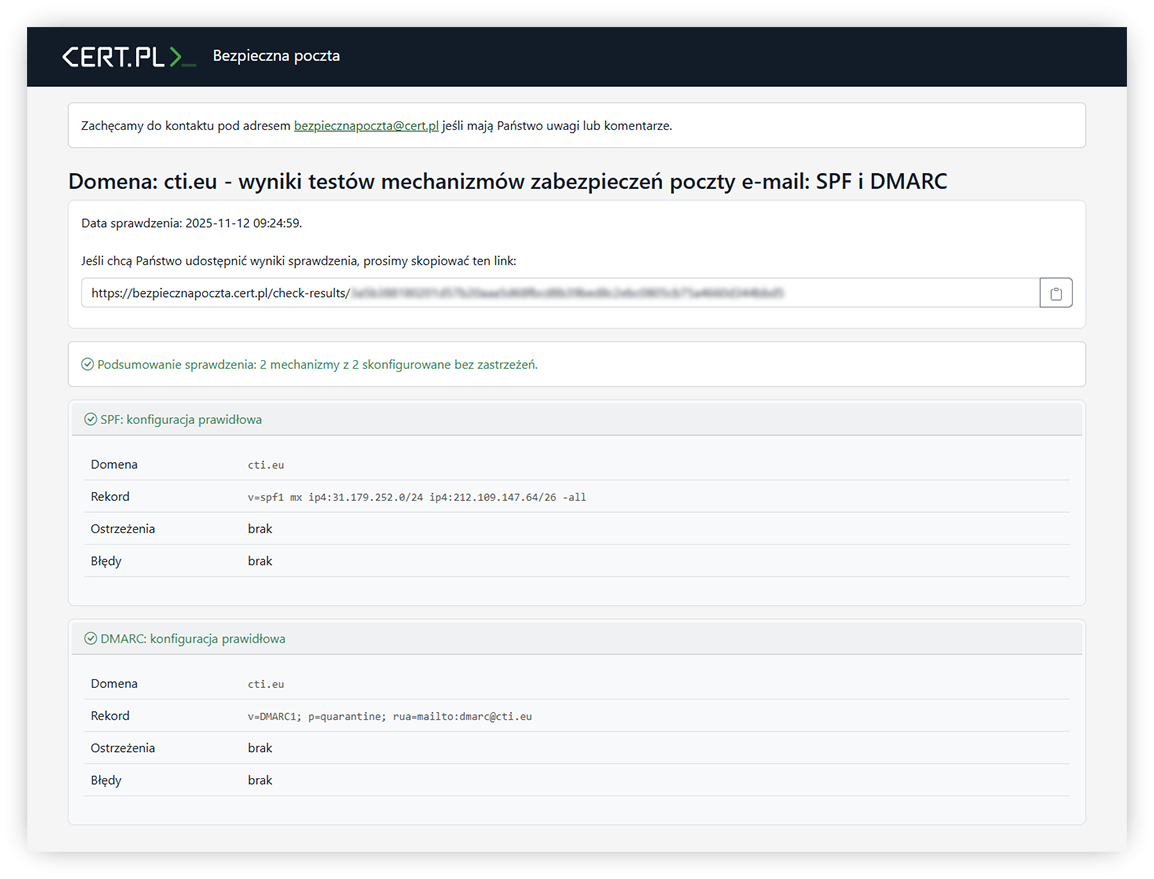Jak zweryfikować bezpieczeństwo poczty korzystając z narzędzia Cert.pl?