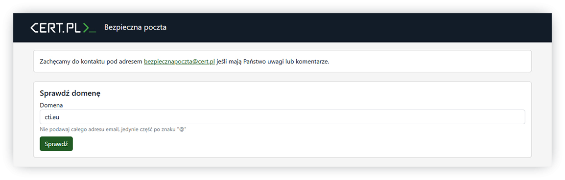Jak zweryfikować bezpieczeństwo poczty korzystając z narzędzia Cert.pl?